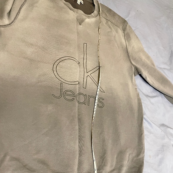 Calvin Klein LIGHT INDIGO WASH LOGO SWEATSHIRT Size S - Picture 6 of 16